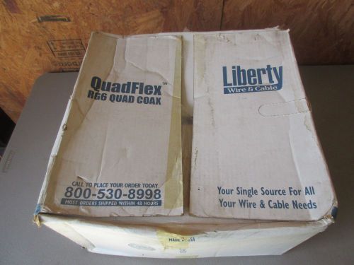 *NEW* LIBERTY CABLE QUADFLEX-BLK-BX-RAN RG6 QUAD COAX