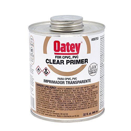 Oatey 30753 NSF Listed Primer, Clear, 32-Ounce