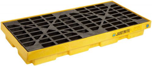 Justrite 28654 EcoPolyBlend 24 Gallon Sump, 49&#034; x 25&#034; x 5.5&#034; (LXWXH) Yellow 2 D