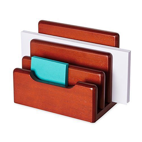 Rolodex 23420 Wood Tones Desktop Sorter, Mahogany