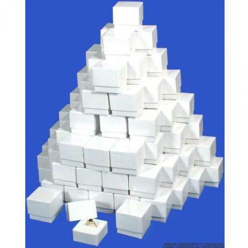 100 White Ring Display Jewelry Boxes Gift Showcases