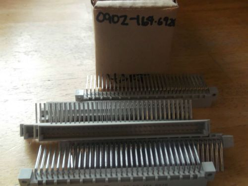 0902-164-6928 HARTING QTY 6  DIN 41612 M 64 POS 2.54mm Solder RA  NEW