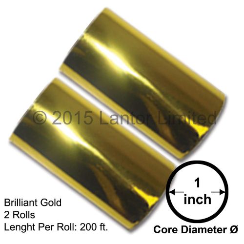 Hot Stamp Foil Stamping Tipper Kingsley 2Rolls 3&#034;x200ft Gold #BW88-200E-S2-1&#034;#