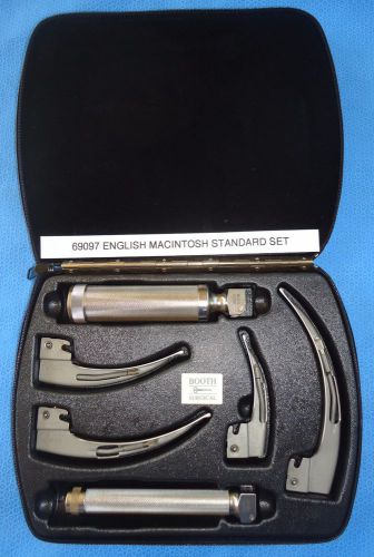 WELCH ALLYN #69097 ENGLISH MACINTOSH (EMAC) STANDARD LARYNGOSCOPE SET