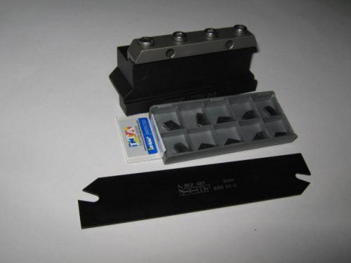 ISCAR Cut-Off Blade Tool Block SGTBN 25-5 ( 10 pcs inserts) , Blade SGIH 32-3