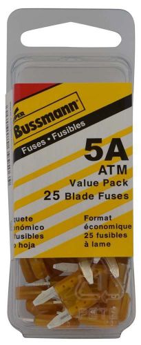 Bussmann (VP/ATM-5-RP) Tan 5 Amp Fast Acting ATM Mini Fuse, (Pack of 25)