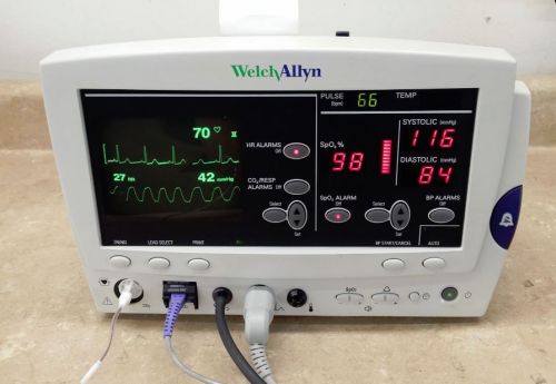 WELCH ALLYN ATLAS 62000 *WITH CO2* ETCO2 PATIENT VITAL ECG SPO2 NIBP EXAM MONITO