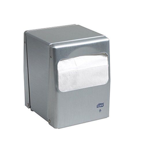 Tork 8TBS Napkin Table Dispenser, Brushed Steel