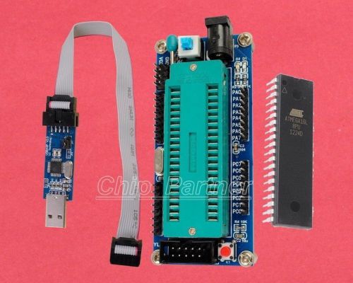 Atmega16l-8pu + avr minimum system development board + usbasp programmer for sale