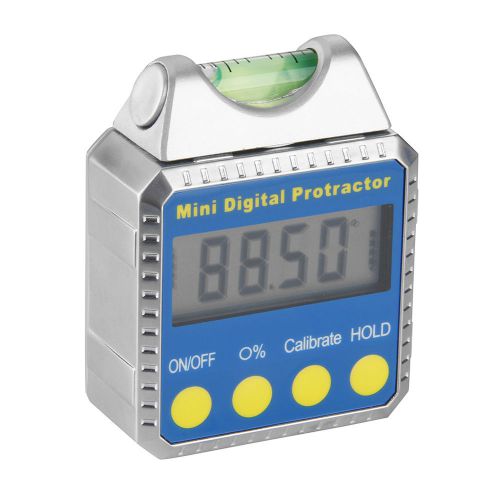 Mini lcd display digital protractor horizontal bevel box inclinometer mentalwork for sale