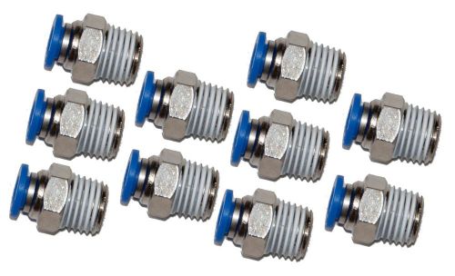 10 pcs 1/4&#034; tube x 1/4&#034; npt  push to connect fitting for sale