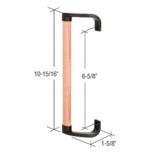 Crl hardwood/black inside pull 6-5/8&#034; screw holes for capitol brand doors for sale