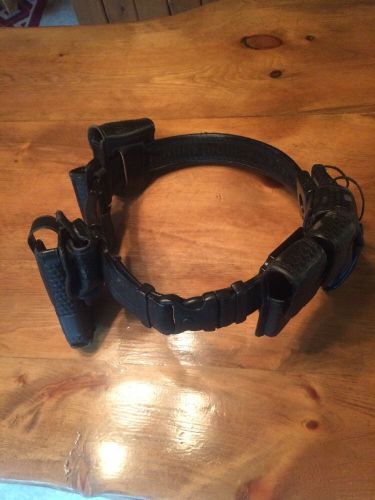 Gould &amp; Goodrich Patent Leather Black Belt, Holster, Handcuff, Flashlight &amp; Accs