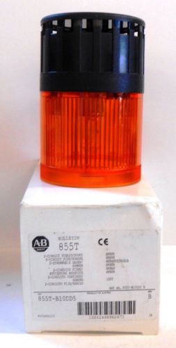 ALLEN BRADLEY, STACK LIGHT, 855T-B10DD5, AMBER, STEADY INCANDESCENT PIEZO SOUND