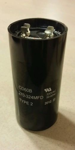 CD60B START CAPACITOR 270-324 MFD 330 VAC 50/60Hz TYPE 2