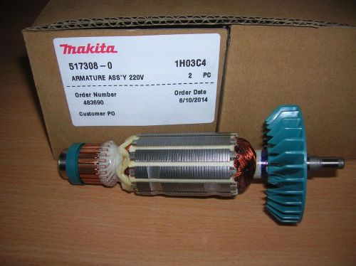 Genuine Original Makita Armature rotor 9527NB 9528NB 240V 517308-0 517173-7