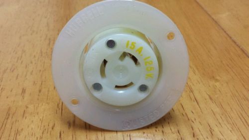 Hbl 4715c  15amp 125v flanged plug  ( USED  )