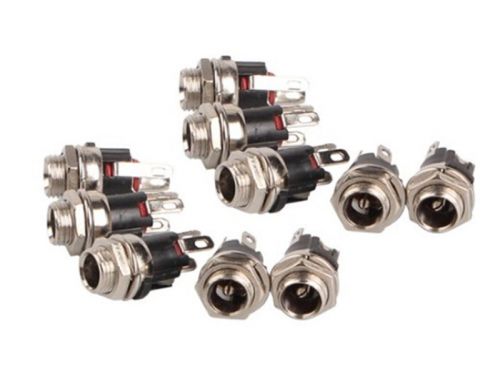 Expect Nice Practical 10pcs 5.5mm X 2.1mm DC Power Supply Metal Jack Socket JBCA