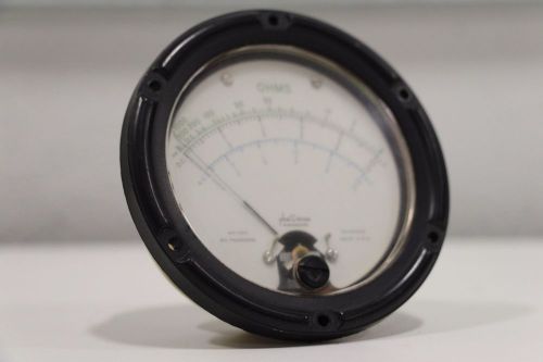 Vintage Phaostron OHMS AC DC 641-1454 Pasadena Ruggedized Gauge Meter