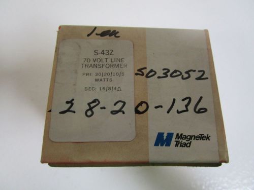 MAGNETEK TRIAD TRANSFORMER S-43Z *NEW IN BOX *