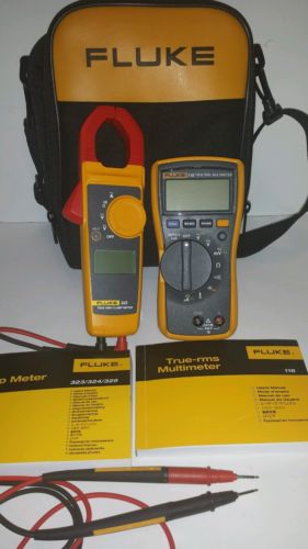 FLUKE 116/323 TRUE RMS HVAC TECHNICIANS MULTIMETER AND CLAMP METER COMBO SET