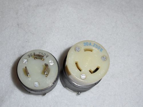 Hubbell 30A 250V Twist Lock Male &amp; Female 231A Plug Set