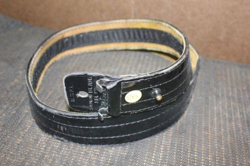 Safariland Suede Lined 2.25&#034; Duty BELT BLACK LEATHER 34&#034; WAIST #1215