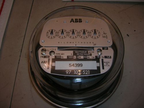 ABB 120V WATTHOUR METER SOCKET 100A FORM 1S LIST C