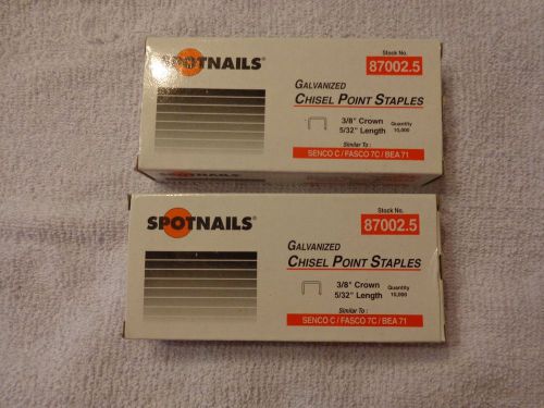 3/8&#034;Crown x 5/32&#034; Leg 22Ga Bright Fine Wire Staple (QTY 2 Boxes)