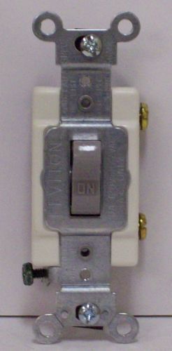 2 LEVITON 20A SINGLE POLE TOGGLE SWITCH CS120-2GY