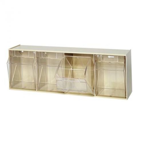 Tilt Bins 4 Drawer Ivory Quantum Storage Systems Storage Containers QTB304