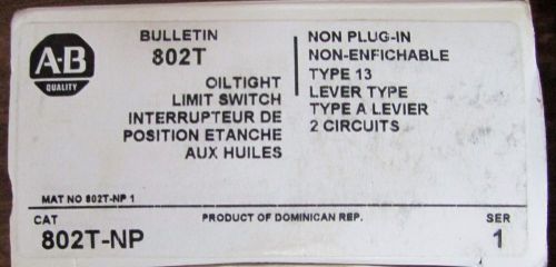 ALLEN BRADLEY 802T NP Non Plug In Type 13 Oil Tight Limit Switch