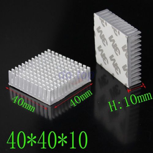 1pcs 40x40x10mm Silver Aluminum Heat sink IC Chip Memory Heatsink Cooling Cooler