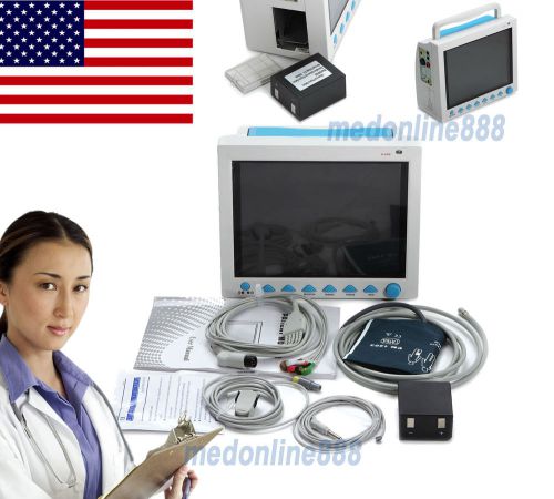 Usa seller 6-parameter vital sign patient monitor big screen lcd high resolution for sale
