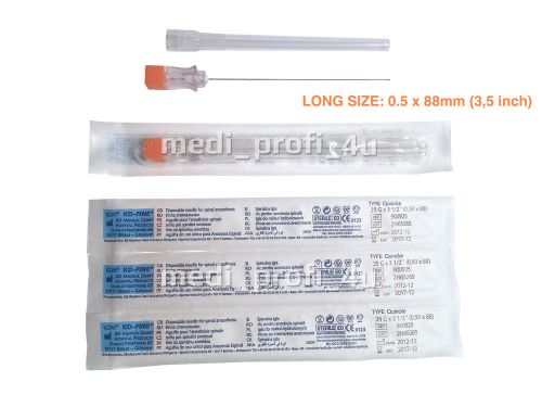 1 2 3 4 5 10 LONG STERILE NEEDLES 25G ORANGE 0.5x88mm 3,5&#034; INK REFILL FAST P&amp;P