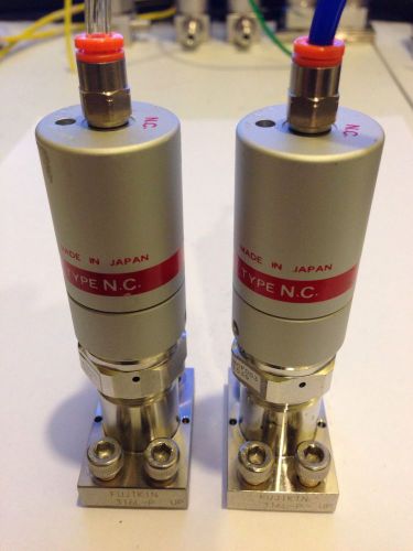 Fujikin N. C. Valve O P 0.39-0.59MPa.  Lot of 2.