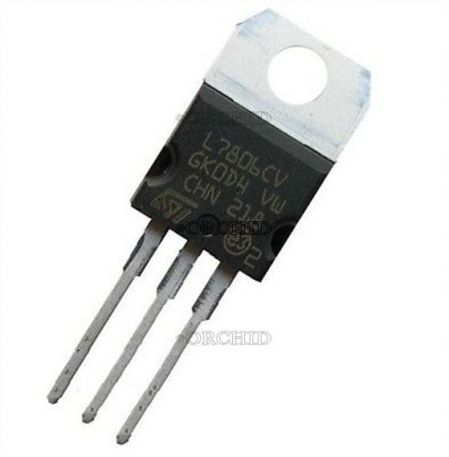 100pcs new l7806cv l7806 lm7806 st to-220 voltage regulator 6v 1.5a a+ #1210068