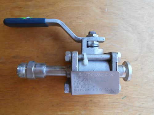 Ball Valve Stainless Steel 1/2&#034; Tri Clamp Sanitary 900 CWP 316 PBM CFSM