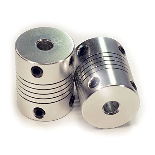 [3d cam] 2 pcs flexible couplings 5mm to 5mm nema 17 shaft for reprap 3d printer for sale