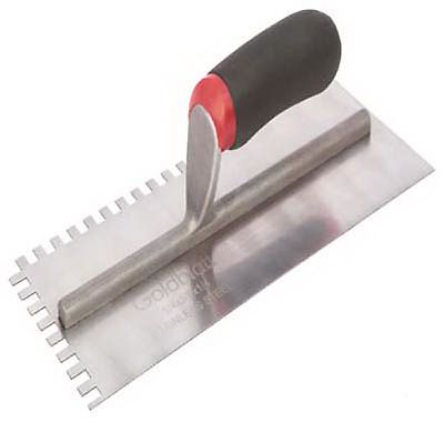 Goldblatt industries llc square notch trowel, soft-grip, 1/4 x 1/4 x 1/4 -in. for sale