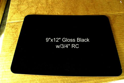 10 pcs. .040 9&#034; x 12&#034;gloss black aluminum sign blanks w/ 3/4&#034; rc -pvc mask for sale