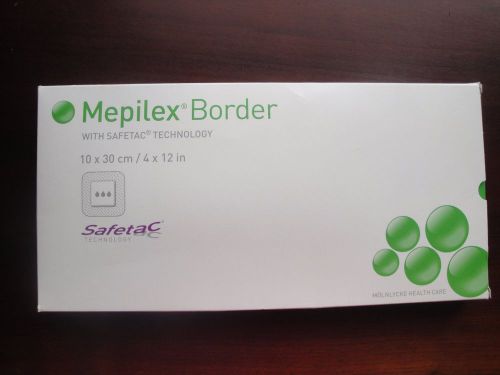 Mepilex border soft silicone foam dressing 4x12&#034; molnlycke  (box of 5) #295900 for sale