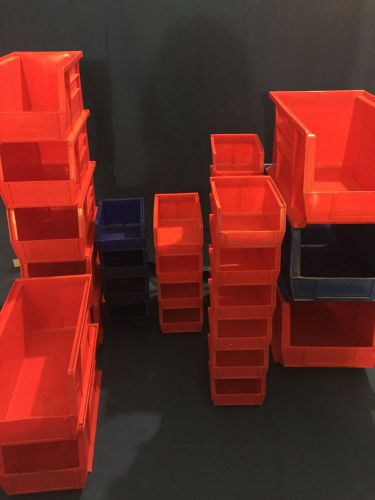 Lot Of Akro Bins And Lewis Bins (30 Pieces)