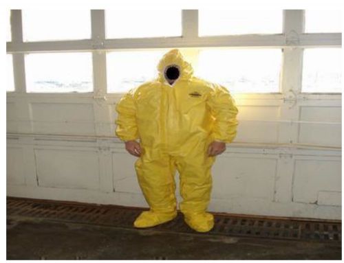 TYCHEM LAKELAND 70150 2X COVERALLS YELLOW HOOD SUIT DUPONT TYVEK QC HAZMAT 2xl