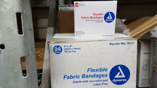 Medical Dynarex fabric bandages size 1&#034; x 3&#034; in 100 per box