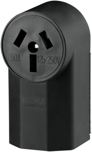 Eaton wd112 50-amp 125-volts 2-pole 3-wire surface mount range power receptac... for sale