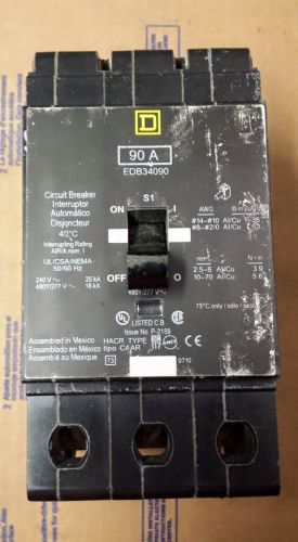 SQUARE D EDB34090 CIRCUIT BREAKER    B15