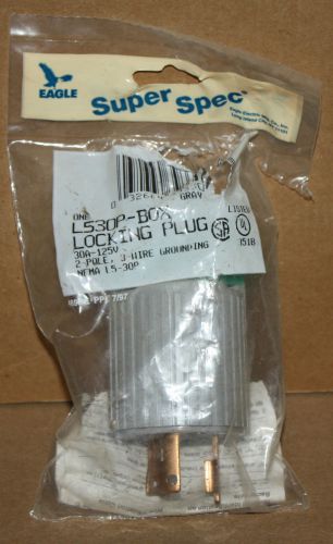 Eagle 30a-125v locking plug l5-30 electrical electric for sale