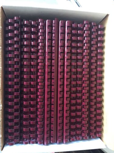 500 pc GBC Plastic 1/2 19 CombBind Maroon Machine Spines Binder