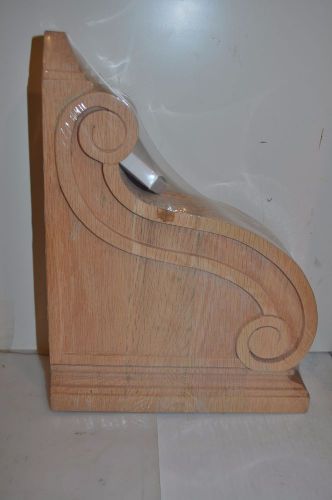 R- Oak Bar Corbels Hand Carved 2 3/4&#034;x 9&#034;x 13&#034; Acanthus &amp; Berry Carving